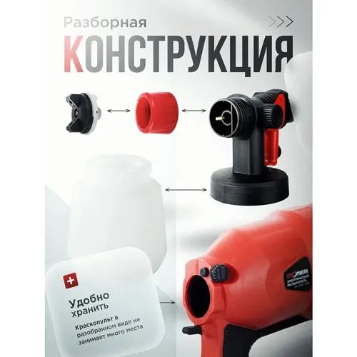 Краскопульт электрический для краски стен 1200 мл 