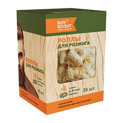 Роллы для розжига 35 шт. в колорбоксе с окном